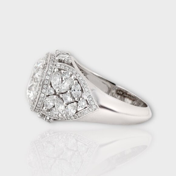 4 Carat Lab Grown Diamond Ring - Picture 4 of 6